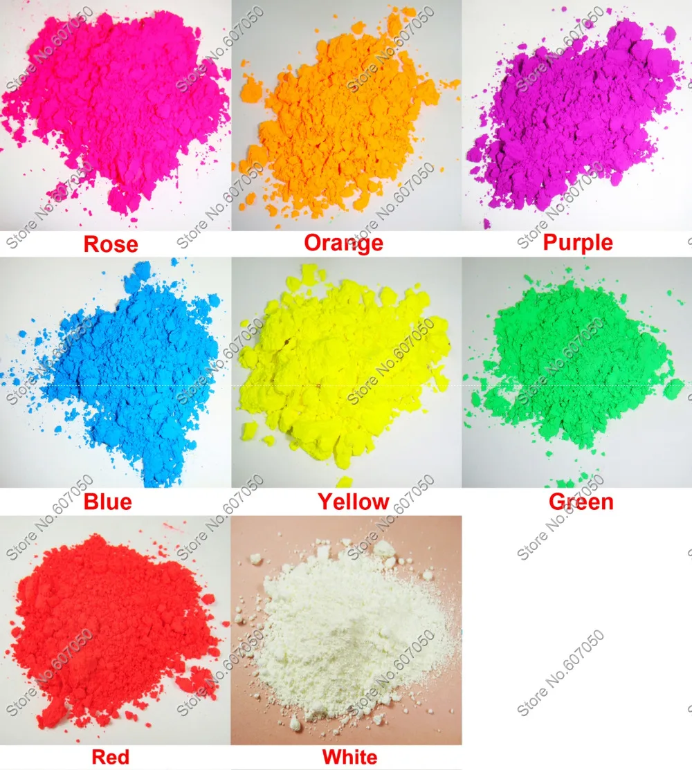 

80gram(=Mixed 8 NEON Colors)Fluorescent Neon Pigment Powder for Nail Polish&Painting&Printing