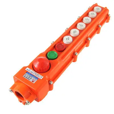 

Rain Proof Crane Hoist 6 way Pushbutton Switch Control Station Up Down COB-64BH