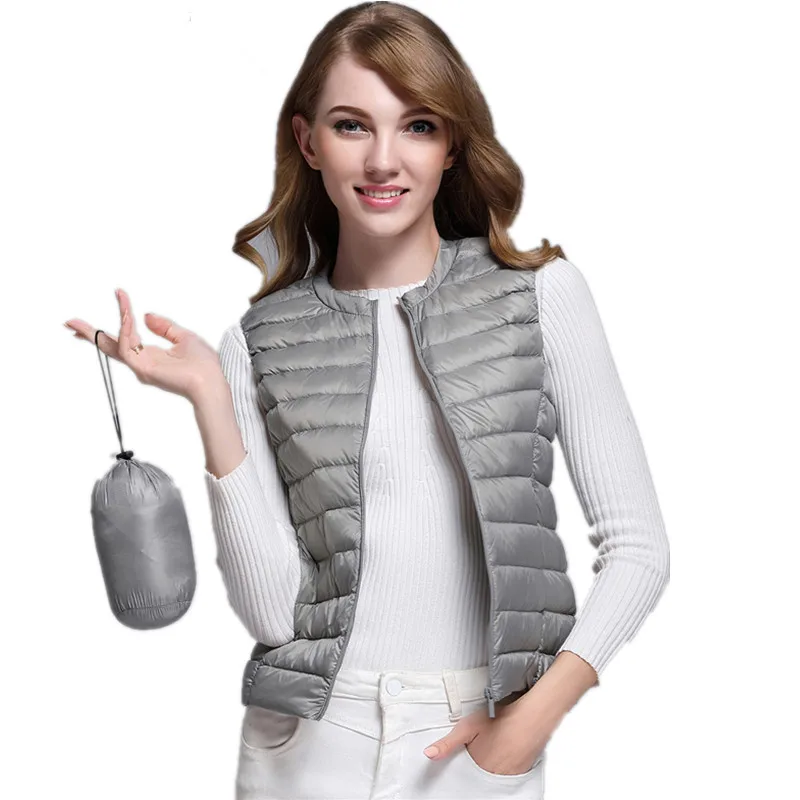 Buy 4XL Warm 90 White Duck Down Vest For Women Winter