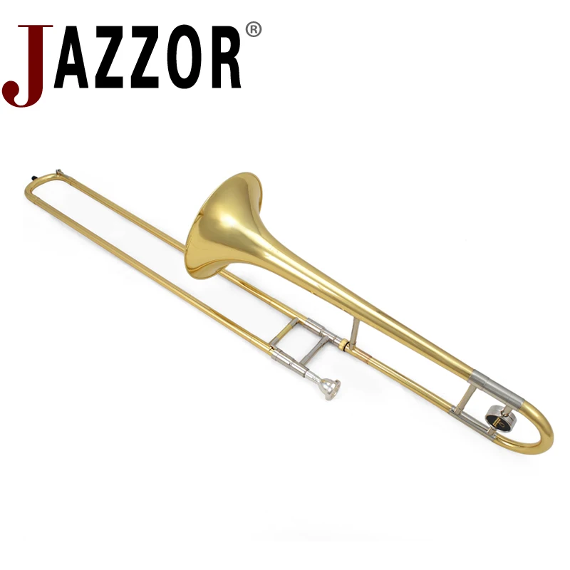 

JAZZOR JBSL-710 B Flat tenor trombone with the mouthpiece with case,gloves,gold brass wind instruments