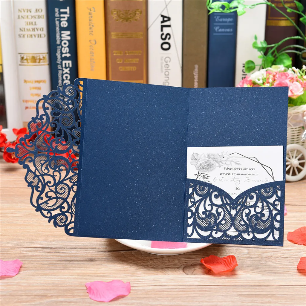 European Openwork Wedding Invitation Creative Birthday Card Invitation 10pcs decoracion Wedding Invitation Card Party Decor