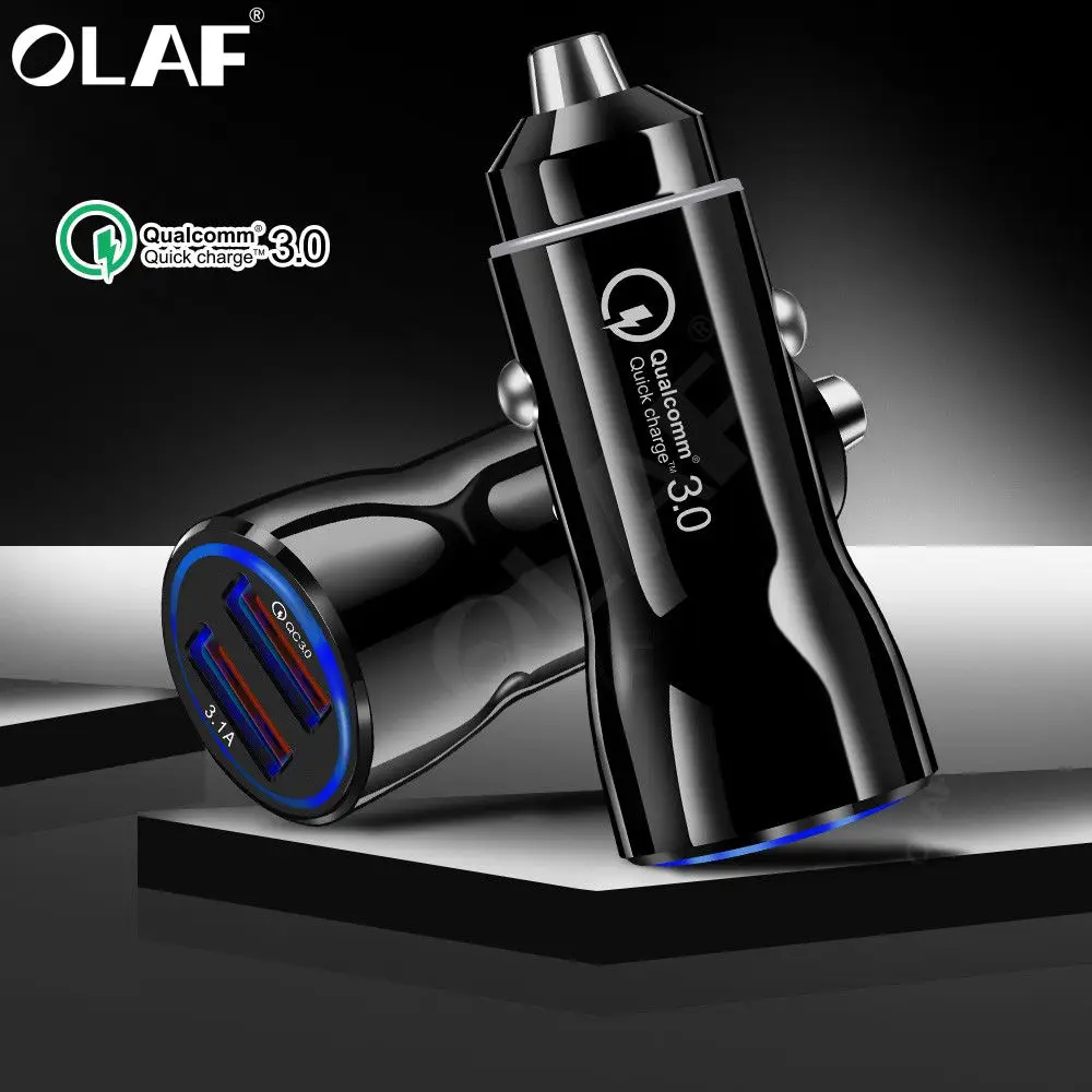 

Proelio Car Charger Quick Charger 3.0 3.1 A Mobile Phone Car Charger Fast Charging Adapter for iphone Samsung Huawei USB Charger