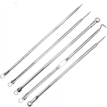 

efero 5pc/1set Acne Removal Needles Pimple Needle Blackhead Remover Acne Treatment Cleansing Acne Extractor Face Skin Care Tools