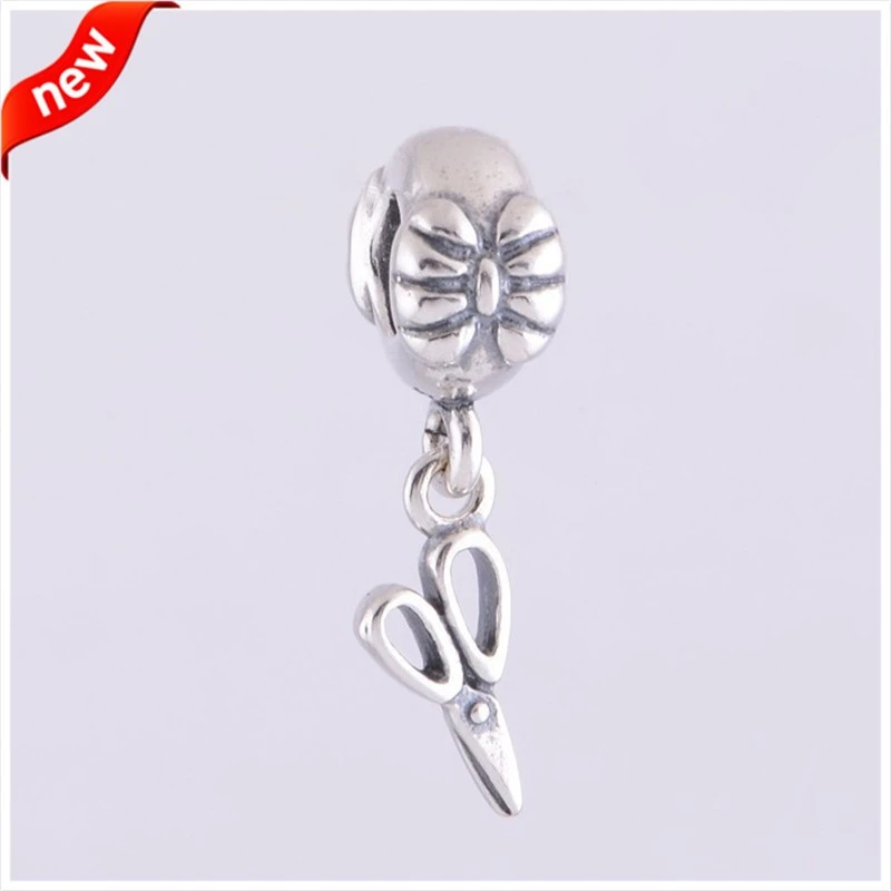 Se adapta a la pulsera de Europa, Plata de 925 auténtica, tijeras, abalorio, cizalla, cuentas DIY para la fabricación de joyas kralen charme|beads for jewelry making|diy beadsbeads for jewelry -