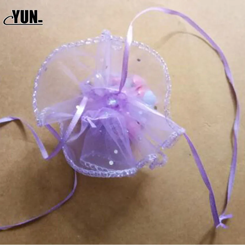50Pcs Gifts Round Organza Bag Jewelry Pouches Gauze Element Bag Wedding Party Decoration Wedding Favors 8Dzx001 (3)