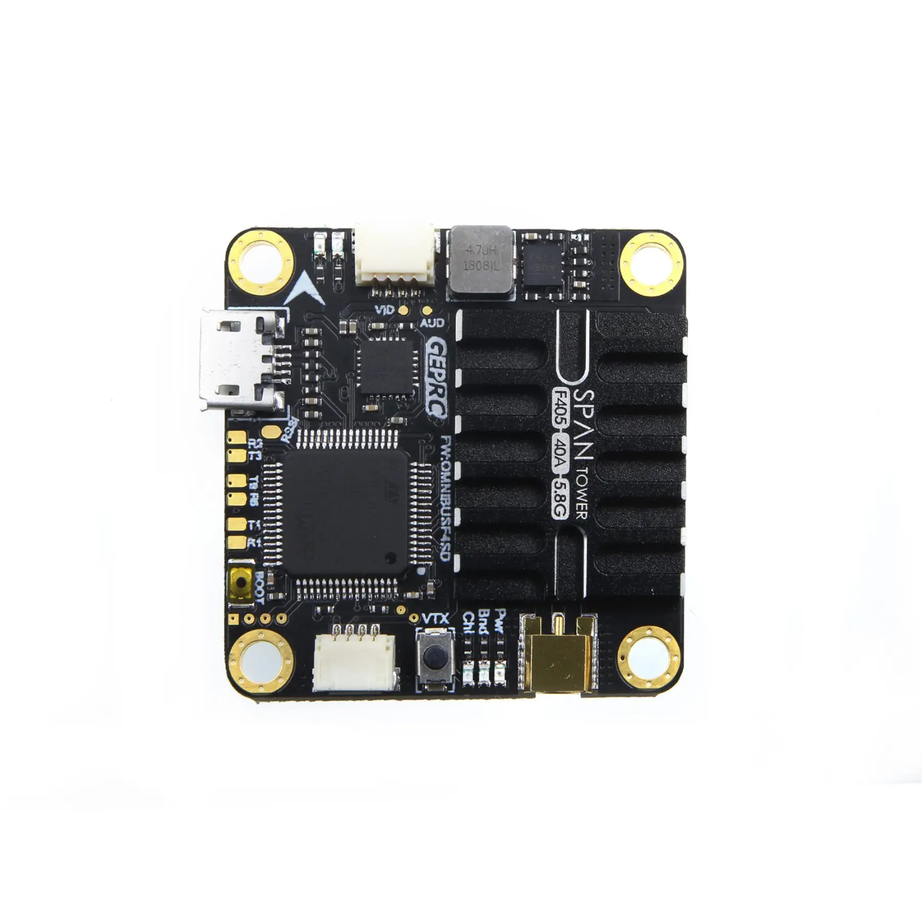 GEPRC SPAN F4 башня F405 управление полетом Betaflight интегрированный 5 8G 48CH VTX + BLHeli_S/Dshot600 40A ESC