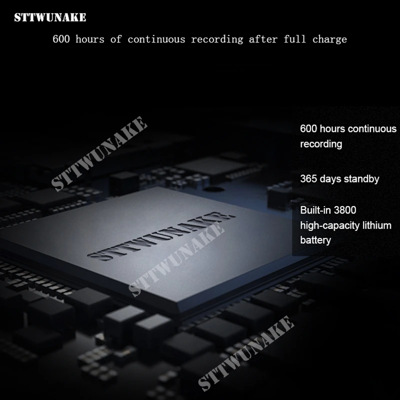  STTWUNAKE originale Mini Audio Voice Recorder 600 ore di registrazione Magnetica professionale HD D