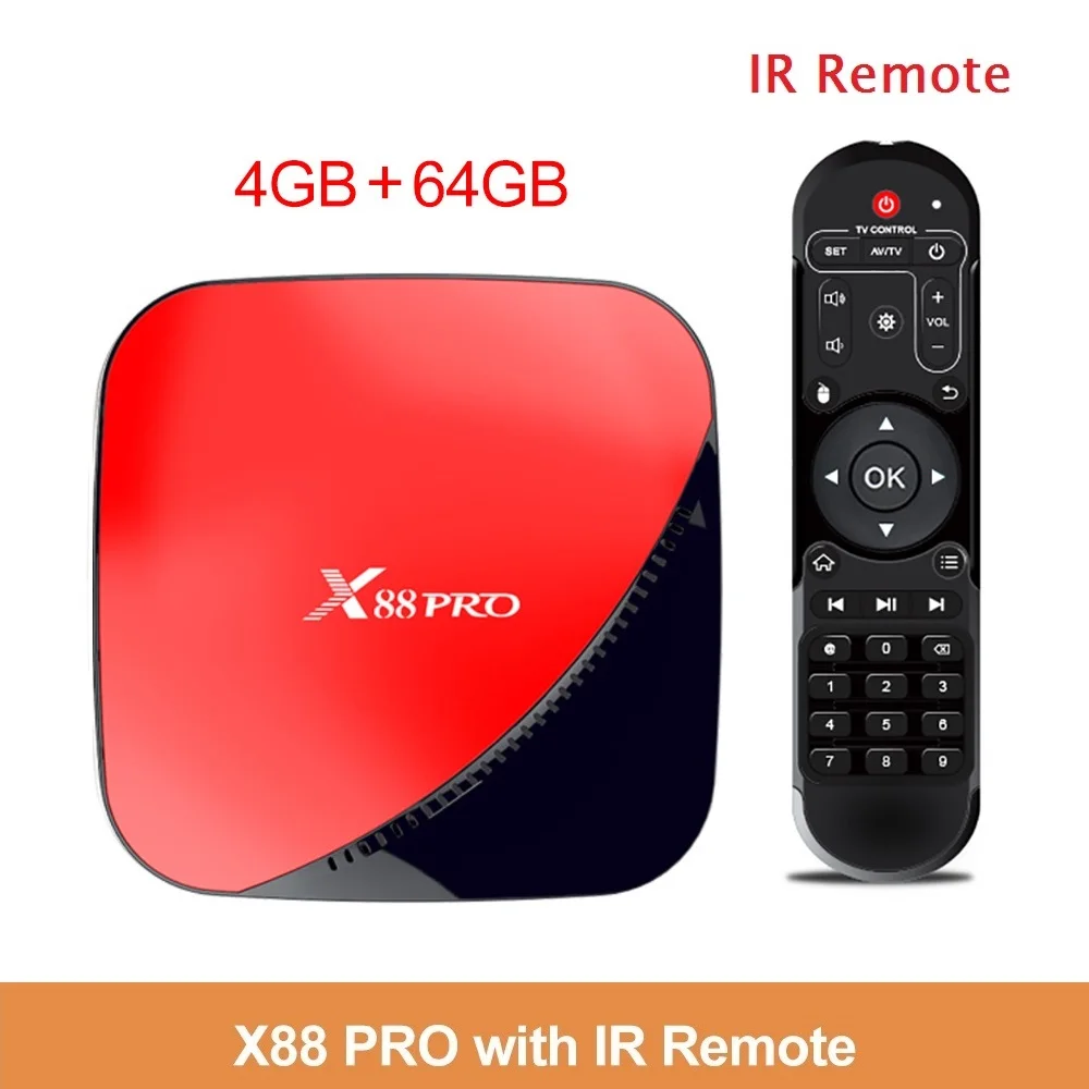 X88 PRO Smart tv BOX Android 9,0 4 Гб 128 ГБ 32 ГБ 64 Гб Rockchip RK3318 четырехъядерный wifi 4K Google Play YouTube медиаплеер 2 Гб 16 Гб - Цвет: 4GB 64GB