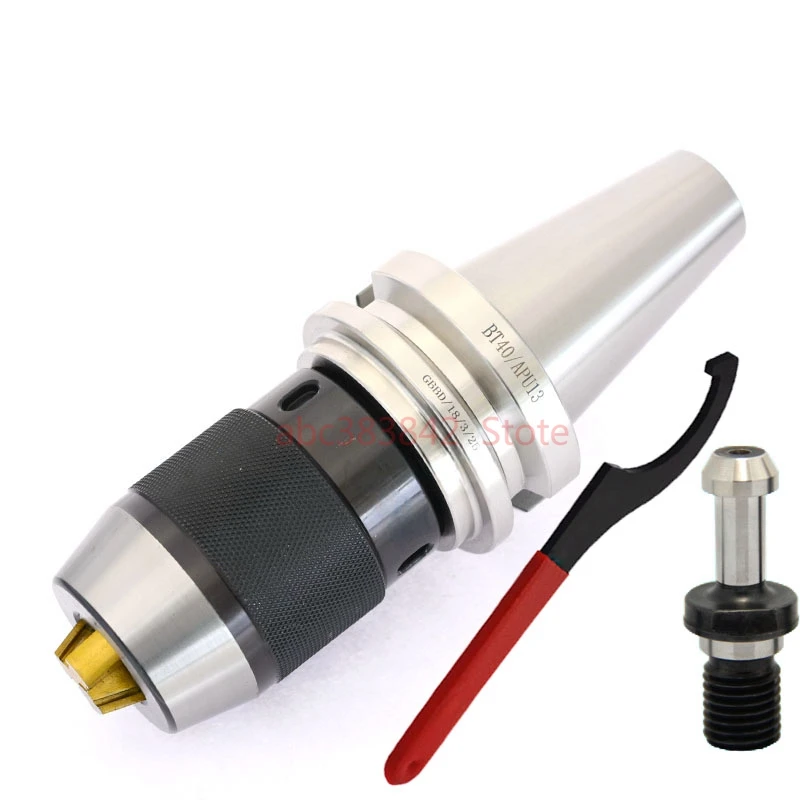 

1 set of High precison BT40 APU13rang1-13mm/BT40 APU16 1-16mm Integrated keyless self tight Drill chuck for CNC milling lathe