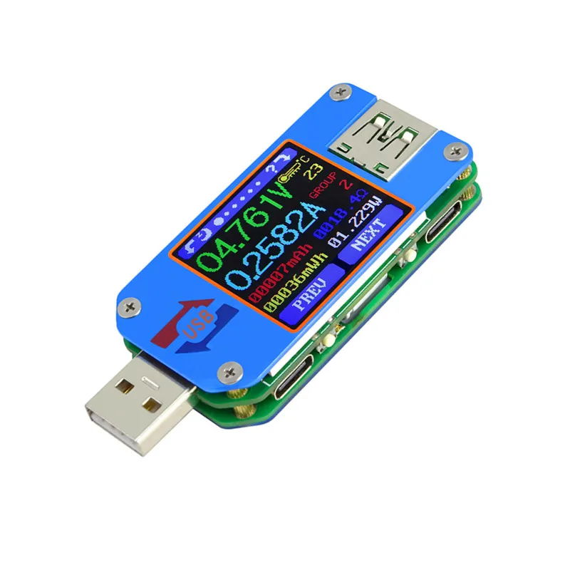 UM25/UM25C QC2.0 3,0 4-24V 0-5A цифровой Цвет Дисплей usb-тестер DC мобильное Батарея Напряжение измеритель тока 40% off