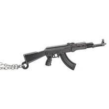 Мода 3D моделирование AK47 ожерелье индивидуальность мужчин и женщин оружие оружия цинка Подвеска из легированной стали длинное ожерелье подарок