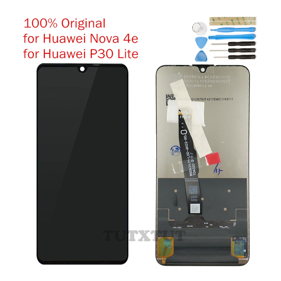 

Original for Huawei P30 Lite LCD Display Screen Touch Digitizer Assembly for Huawei Nova 4E LCD Display 10 Touch Repair Parts
