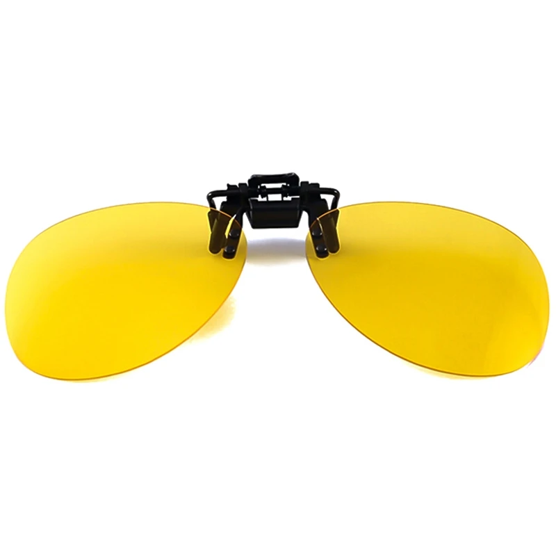 Автомобильные поляризованные солнцезащитные очки с клипсой для вождения с линзами ночного видения, мужские солнцезащитные очки с защитой от ультрафиолетовых лучей UVA UVB для мужчин и женщин