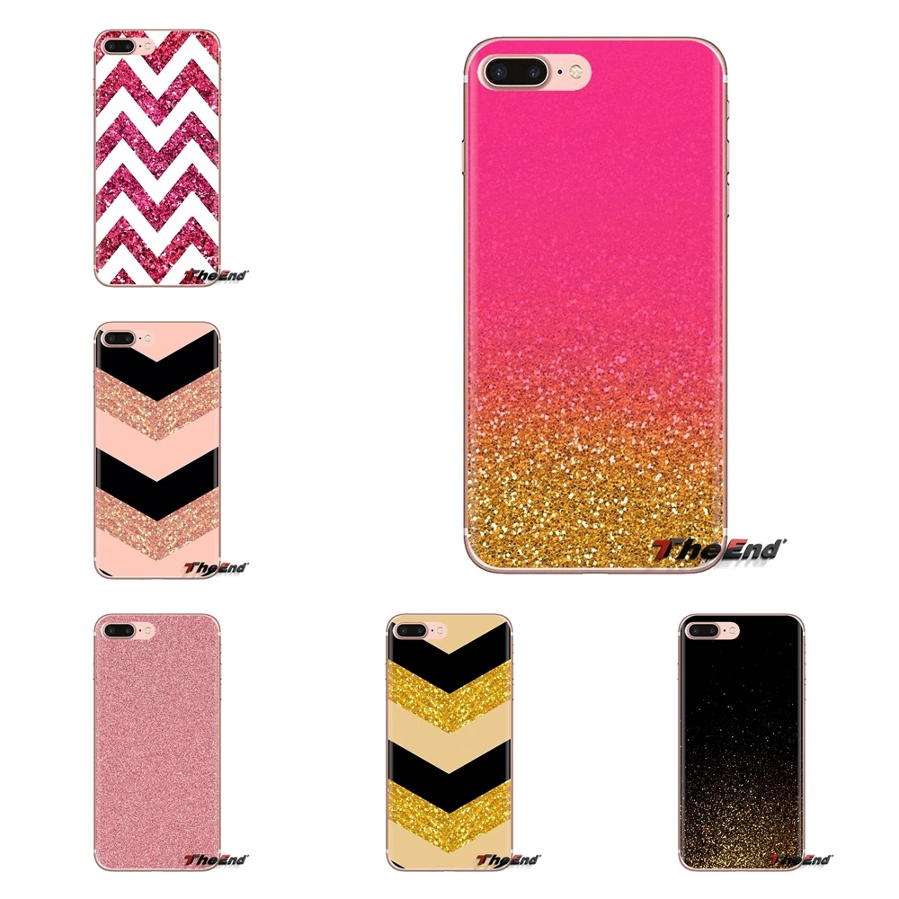 

For LG G3 G4 Mini G5 G6 G7 Q6 Q7 Q8 Q9 V10 V20 V30 X Power 2 3 K10 K4 K8 2017 Ultra Thin Case Pink gold glitter sparkles chevron