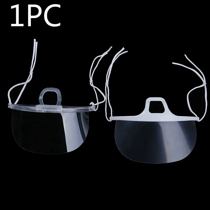 

1Pcs Transparent Catering Mask Plastic Health Care Hygienic Anti Fog Shield Mouth Cover Masks Kitchen Restaurant 2 Styles