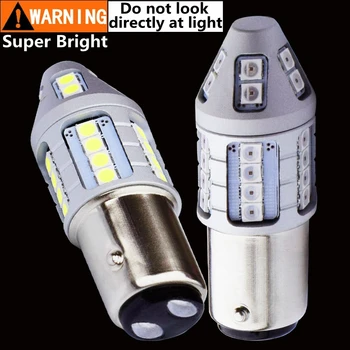 

2PCS Super Bright 1157 P21/5W BAY15D 30 SMD 3030 LED Car Daytime Running Light 21/5W Auto Tail Side Indicator Lamp Brake Bulb