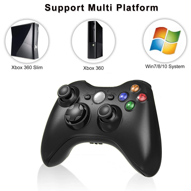 2.4G Wireless Gamepad For Xbox 360 Console Controller Receiver Controle For Microsoft Xbox 360 Game Joystick For PC win7/8/10 2.4G Wireless Gamepad For Xbox 360 Console Controller Receiver Controle For Microsoft Xbox 360 Game Joystick For PC win7/8/10
