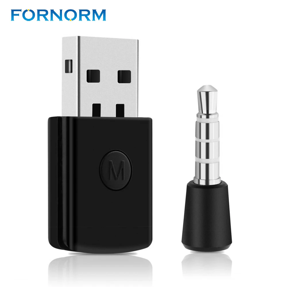 FORNORM Bluetooth 4,0 ключ USB адаптер 3,5 мм EDR USB для PS4 Стабильная производительность Bluetooth гарнитуры с мужского и женского пола кабель