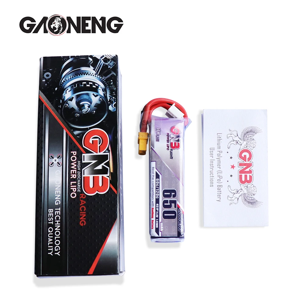 5 шт. Lipo аккумулятор Gaoneng GNB HV 650mAh 60C 1s 2s 3s 4S HV с разъемом PH2.0 XT30 для Emax Tinyhawk Kingkong LDARC TINY