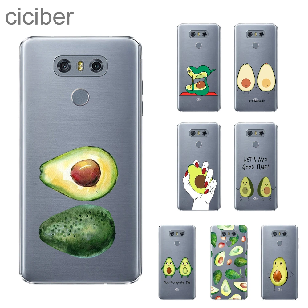 

ciciber Cute Avocado Cover For LG G6 G7 G5 G4 V30 V35 V40 THINQ TPU For LG K10 K8 K7 K4 2017 2018 K9 K11 Plus Phone Cases TPU