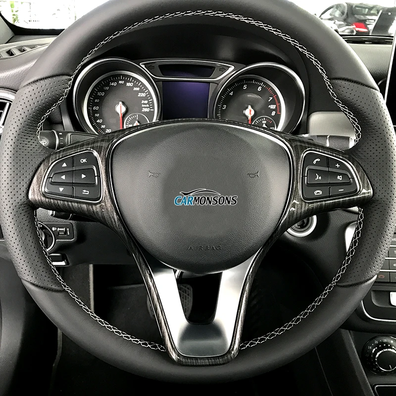 Для Mercedes Benz A B C E GLA GLC CLA GLE GLS Class Vito W176 W246 W205 W213 X156 C117 W639 наклейки на руль автомобиля