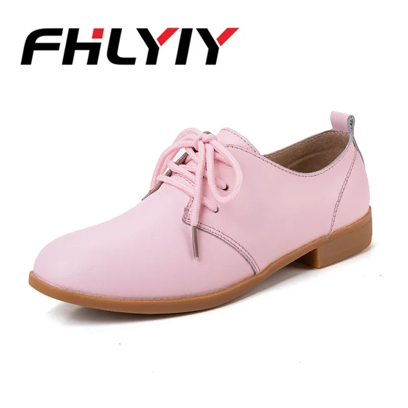 Women Office Leather Shoes Lace Up Solid Lace Up Elegant Ladies Party ...