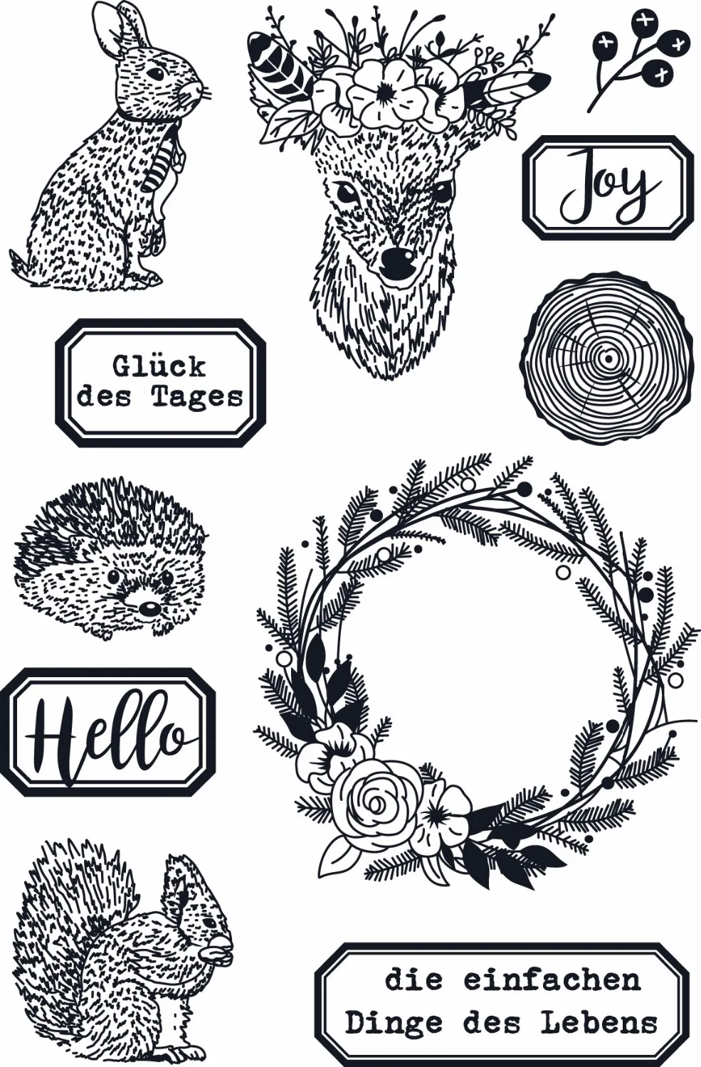 

Rabbits and Deer Transparent Clear Silicone Stamp/Seal for DIY scrapbooking/photo album Decorative clear stamp sheets A194