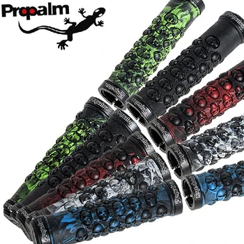 

PROPALM mtb Handlebar Grips TPR Rubber Lock-on Grips for MTB Folding Bike Fixed Gear Skull design parts for bicycles , 6 colors