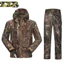 Тактическая мягкая оболочка камуфляжная куртка набор Мужская армейская Водонепроницаемая теплая камуфляжная одежда военная флисовая куртка ветровка костюм