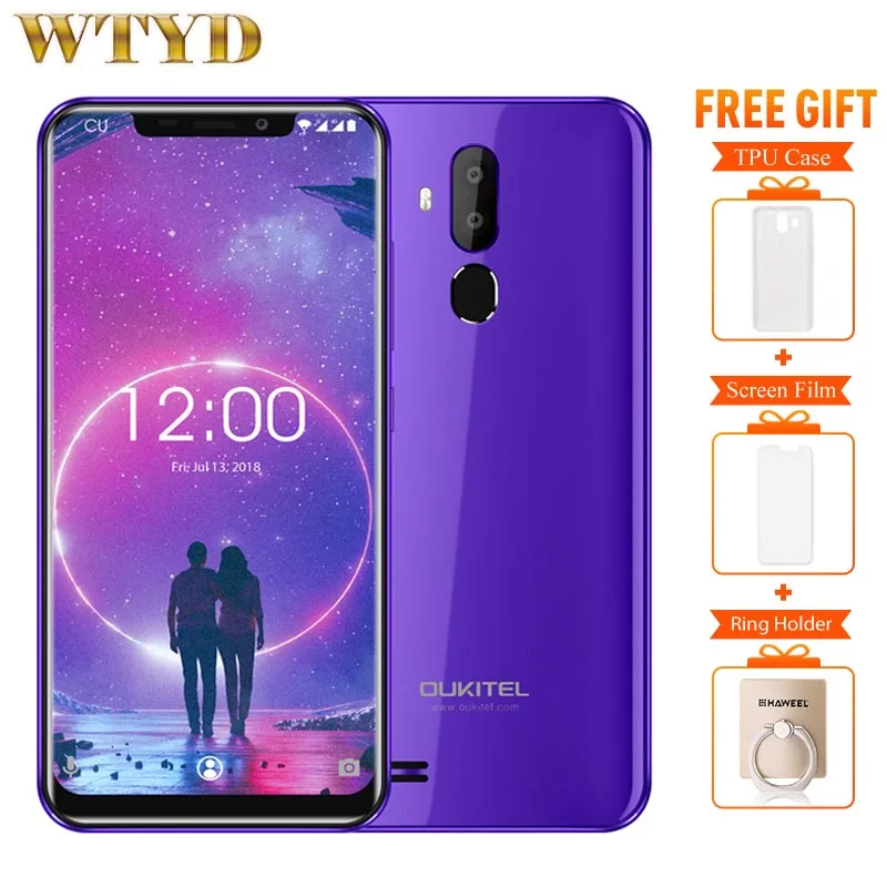 OUKITEL C12 смартфон с 5 дюймовым дисплеем четырёхъядерным процессором MTK6580 ОЗУ 2 Гб