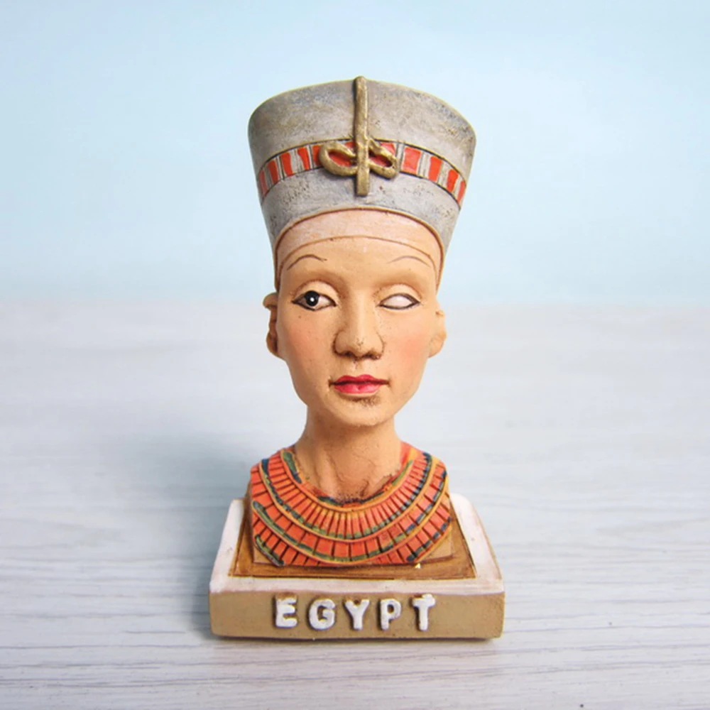 

Queen of Egypt Tourist Souvenirs Fridge Magnets Handmade 3D Resin Refrigerator Magnetic Message Stickers Home Decor Decoration