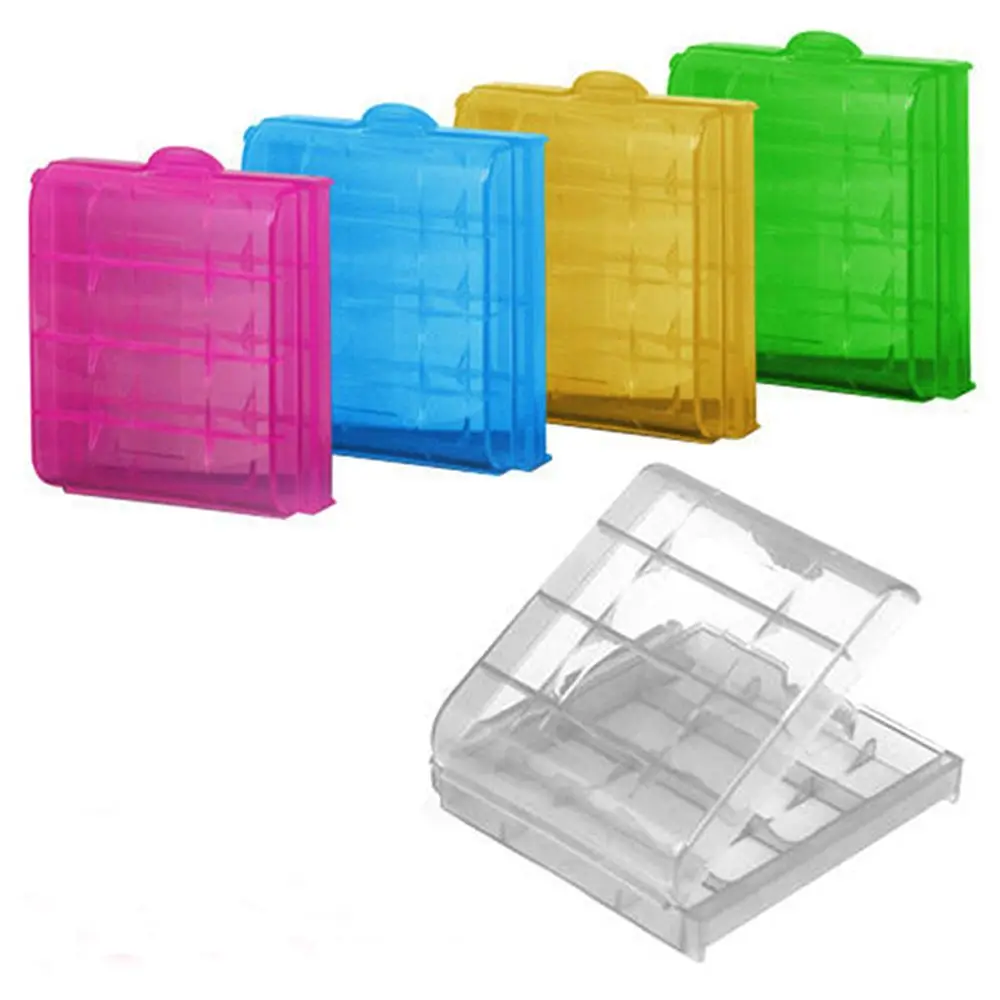 

4 Pcs Hard Case Holder Storage Box Cover for AA AAA Battery Box Container Bag Case Organizer Rechargeable Battery Power Bank
