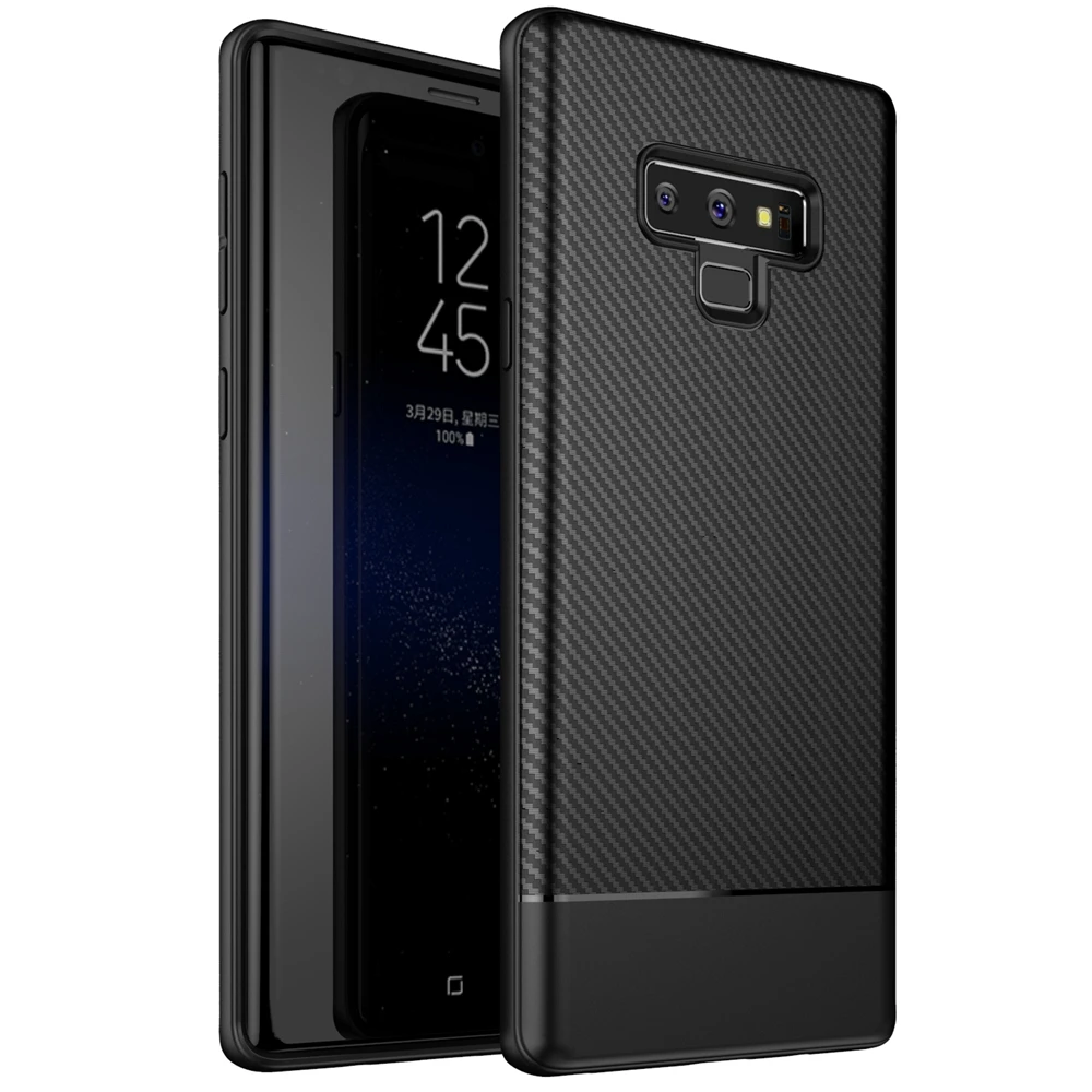 

Note9 Business Black Luxury Carbon Fiber for Samsung Galaxy Note 9 Case Hybrid Armor Coque for Samsung Galaxy Note 9 Case Cover