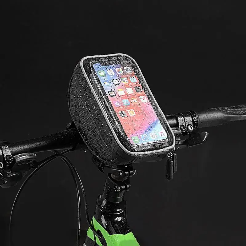 Велосипедная сумка MTB дорожный водонепроницаемый светоотражающий сенсорный экран " чехол для телефона велосипедная сумка верхняя Передняя труба рамка сумка аксессуары