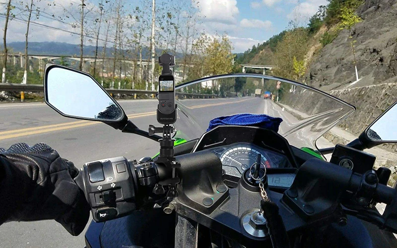 Bicycle Motorcycle Bracket metal Clip Handheld Gimbal Stabilizer Holder Mount for dji osmo pocket camera 1 (1)