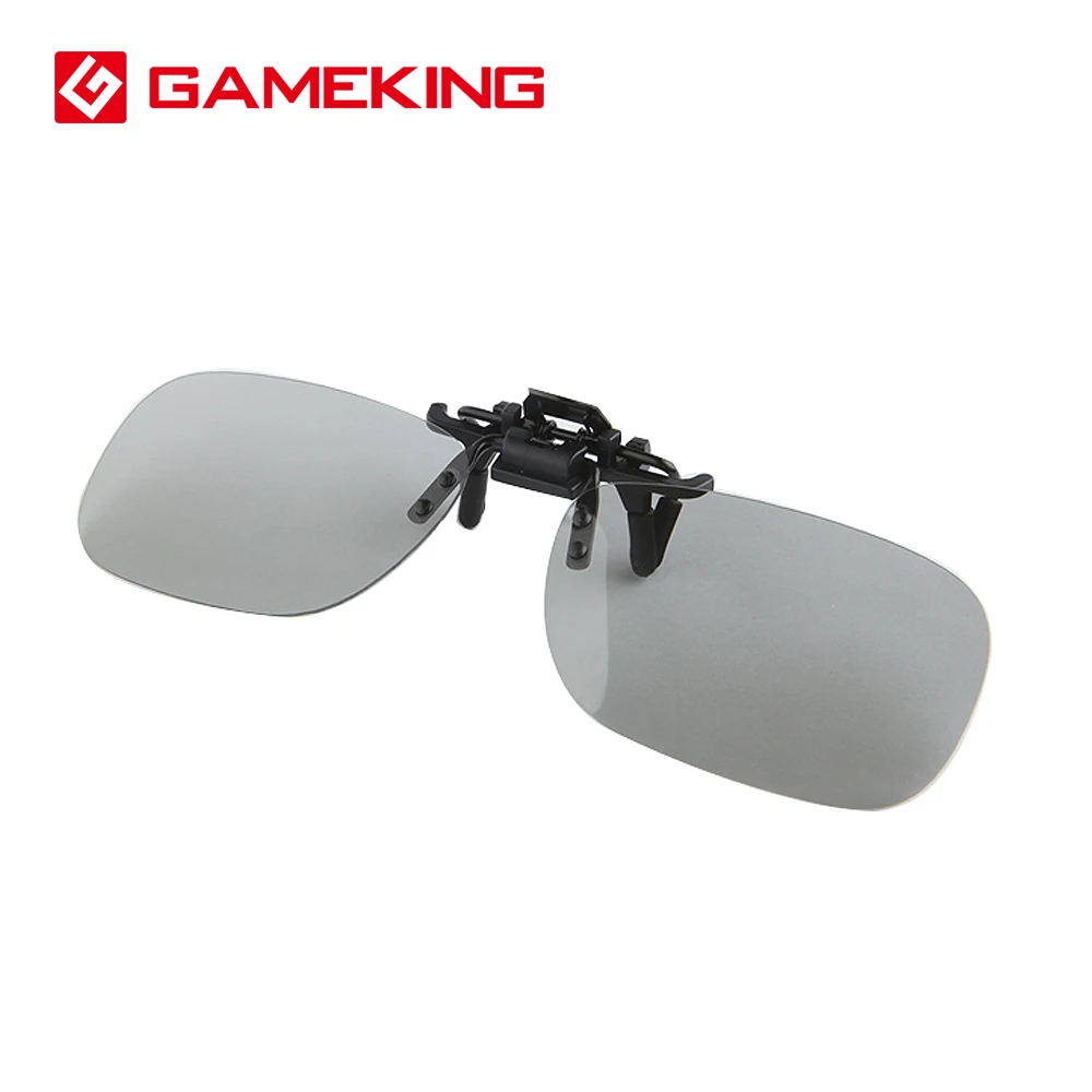 Gameking 3D Glasses Clip On Passive RealD IMAX Polarized Eyeglasses Flip up Film Cinema Movie