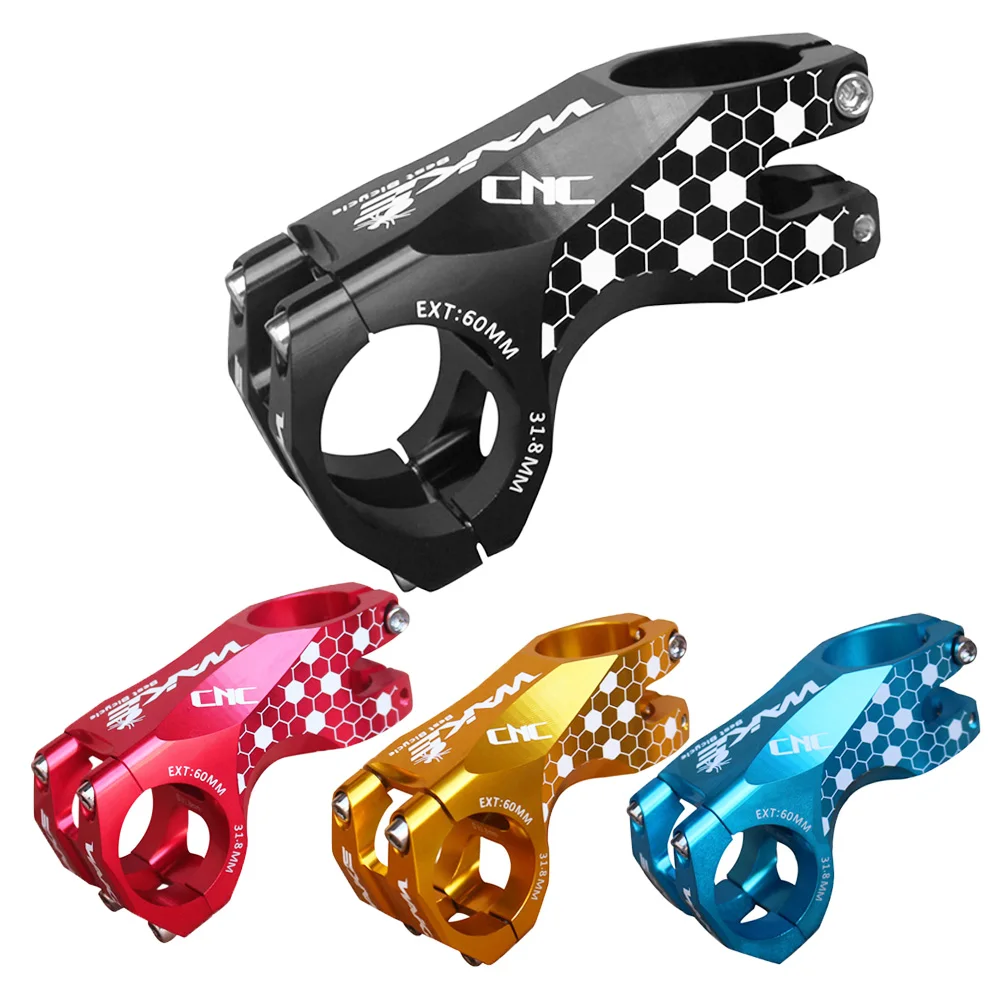 

WAKE Aluminum Alloy MTB Mountain Bike Handlebar Stem Bicycle Rise Up Track Road Bike Clamp stem 31.8*60mm Cycling Bicycle Parts