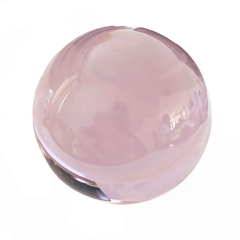 

60mm Beautiful Home Decoration Mixcolor Glass Sphere Magic FengShui Pink Crystal Ball&Globe Crystal Paperweight Ball