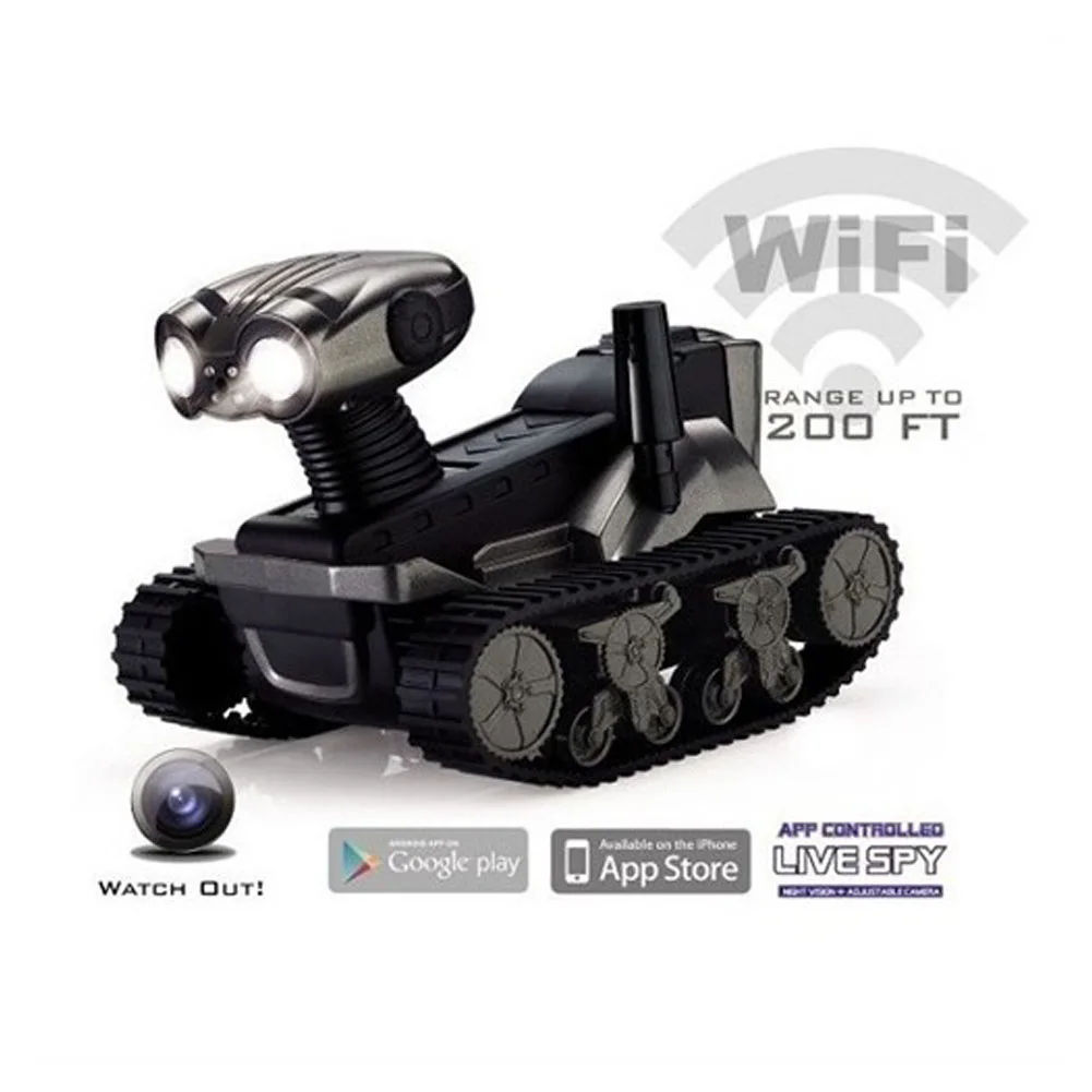 

High Quality RC Tank Toys ROVOSPY 728 WiFi App Controlled WALL-E Tank Robot With Night Vision Camera Remote Control Robot