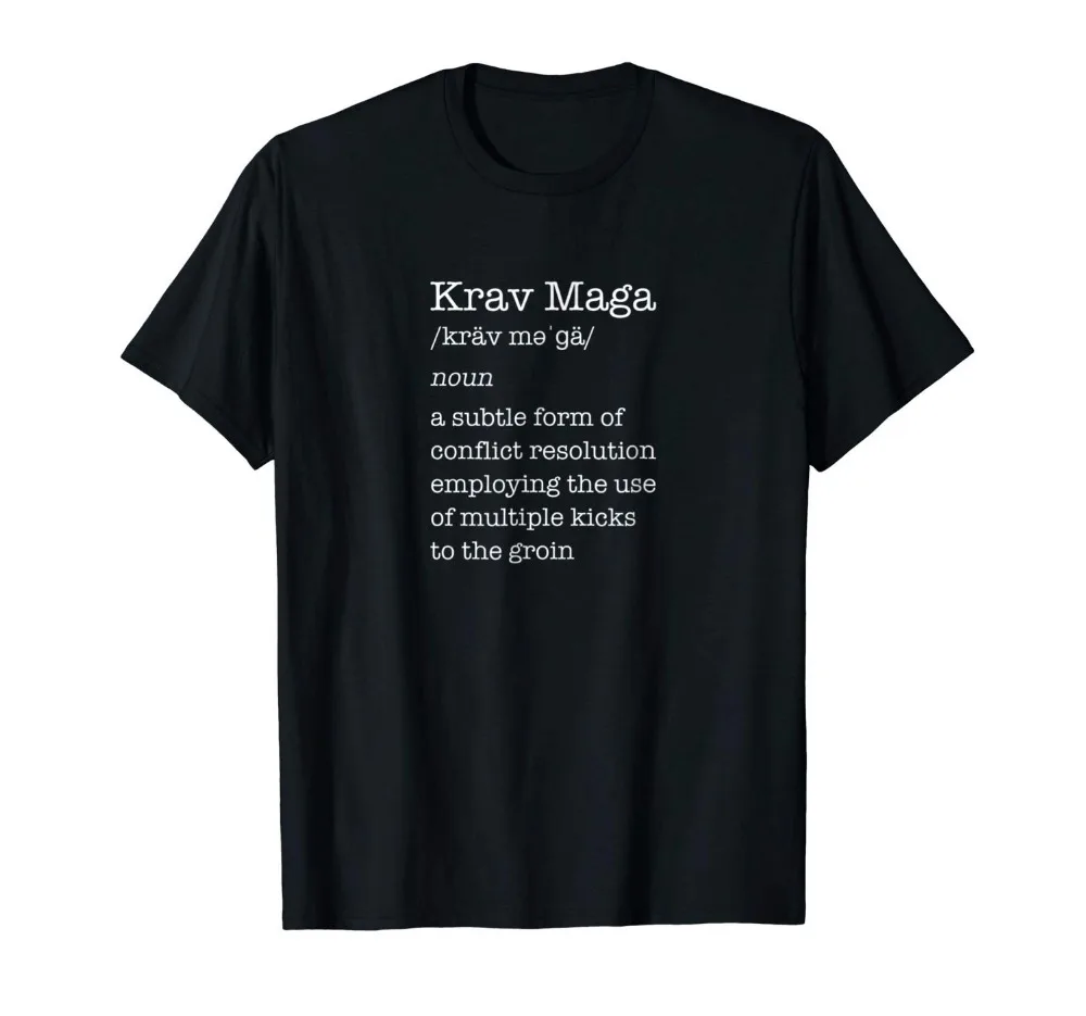 

Krav Maga Self-Defense Definition Men'S New Arrival Summer Style Short Sleeve Leisure Fashion Funny T Shirts for Men