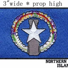 Флаг северных Марианских островов на заказ Вышивка патч " в ширину/океан символ/латте камень вышитые патчи