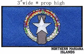 

Northern Mariana Islands Flag Custom Embroidery Patch 3" wide/Ocean Symbol/Latte Stone Embroidered Patches