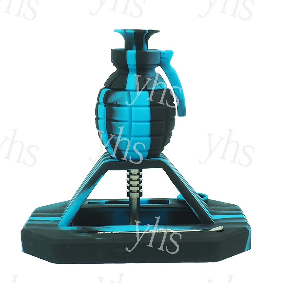 

multiple colors silicone kit with Titanium Nail grenades Tobacco Smoking Pipe Concentrate Oil