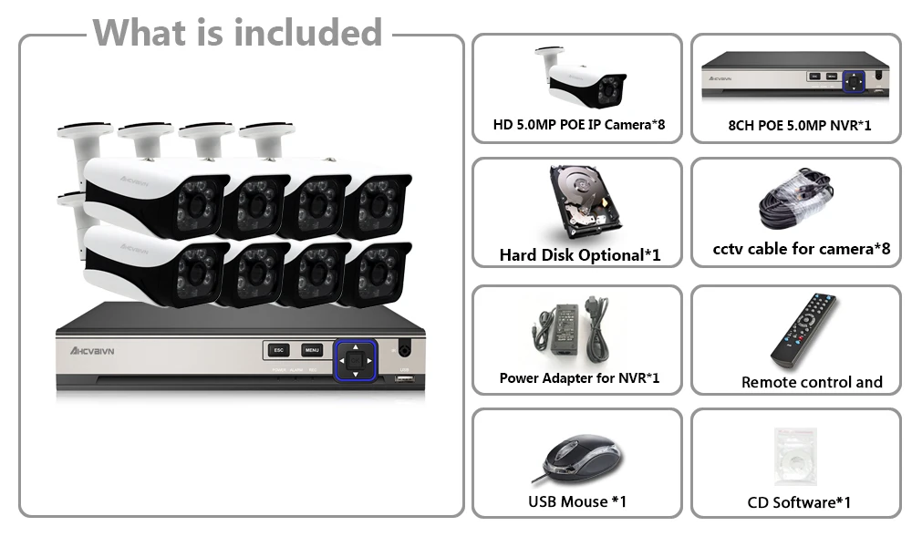 4CH H.265 POE NVR комплект 5.0MP HD CCTV камера безопасности Система аудио ip-камера с монитором P2P наружная система видеонаблюдения