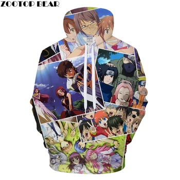 

Cartoon Character 3DPrint Hoodies Men Anime Hoody Sweatshirt Tracksuit Pullover GrootCoat Naruto Streatwear Dropship ZOOTOPBEAR