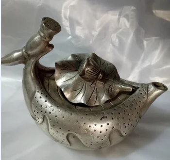 

Antique bronze art antique bronze art bronze ornaments of pure copper boat shaped teapot