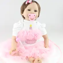 55 см ребенок спящий силиконовый Reborn Новорожденный ребенок для маленьких девочек и мальчиков душ ребенок Рождественский подарок Принцесса моделирование кукла