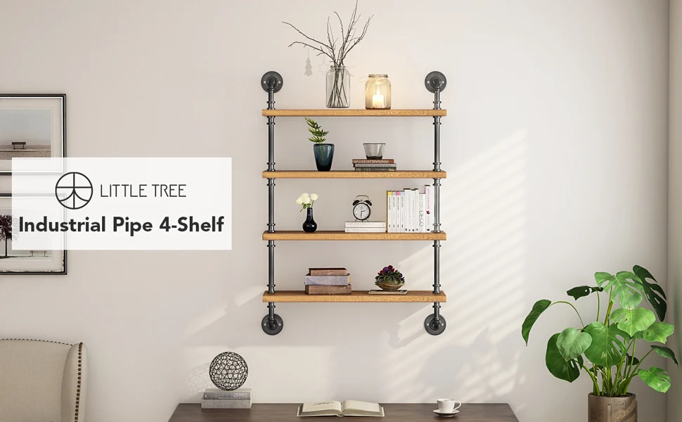 Industrial pipe shelf