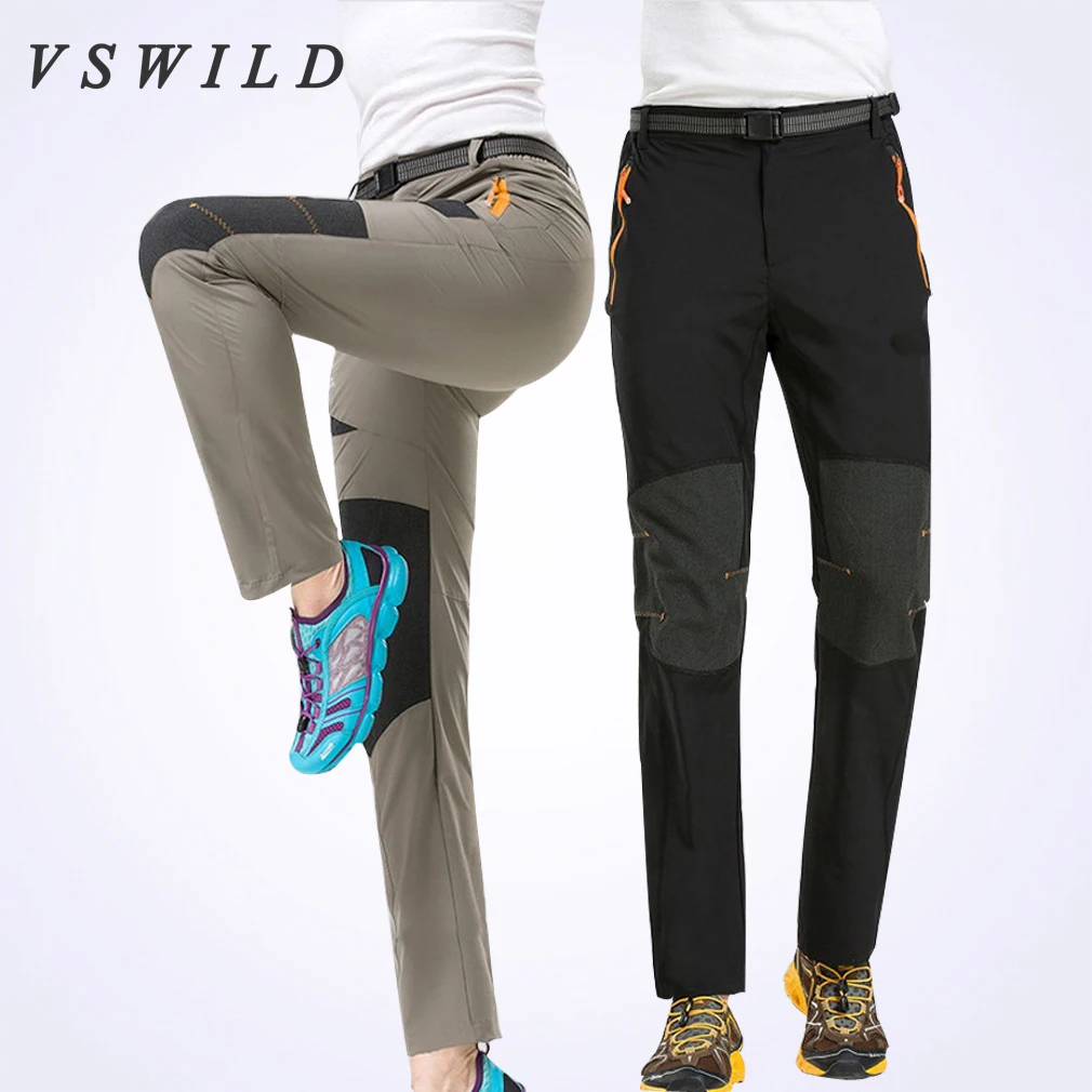 Summer Hiking Pants Men Women Elastic Pants Spring Waterproof Camping