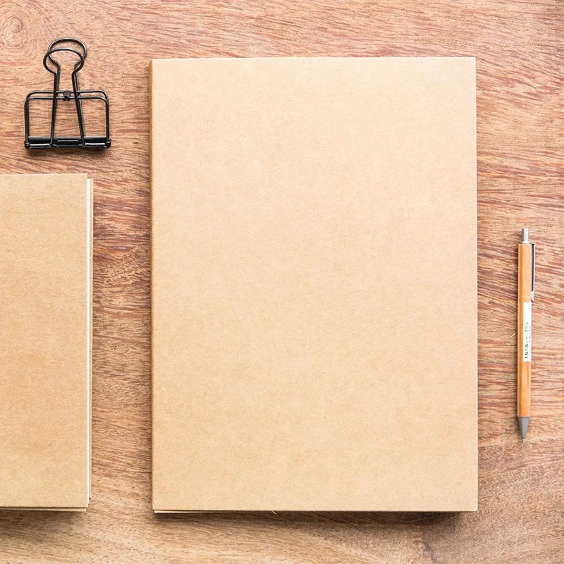 

A4 Vintage Plain Craft Card Cover Notebook A5 Blank Diary Notepad Student Sketch Pad Stationery Student Supplies office supplies
